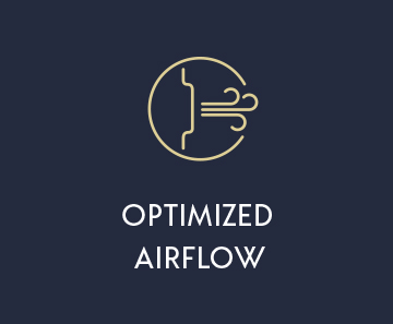 Optimized airflow air blowing icon